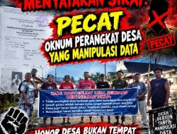 Spanduk Sikap Warga Desa Serdang Terpasang, Transparansi Pengangkatan Perangkat Desa Dituntut