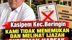 Tufoksi Kecamatan Beringin Dipertanyakan, LSM LIPAN Sumut Minta Dugaan Pengangkatan Kasipem Desa Serdang 2018 Diusut